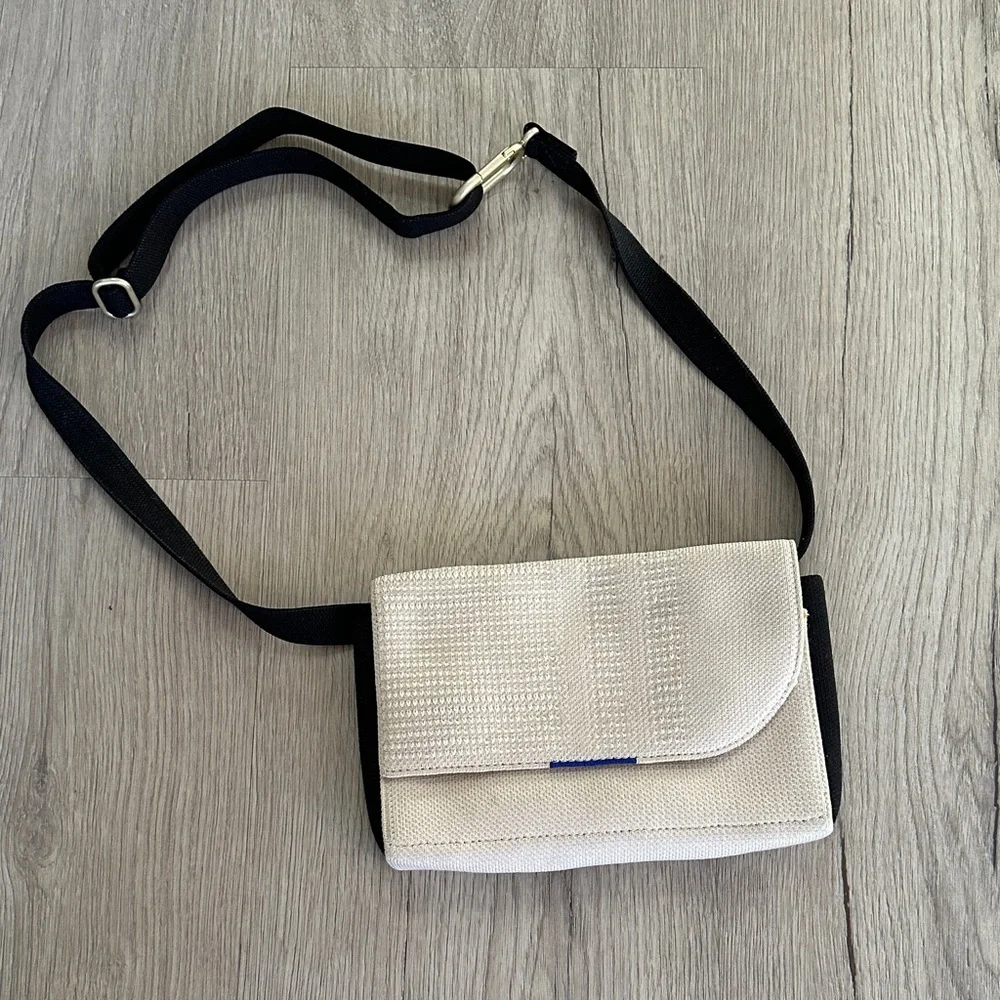 Rothy's Cream and Black Belt Bag - Picture 1 of 9